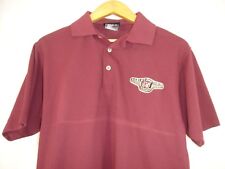 Harley Davidson 95 Years Short Sleeve Polo Shirt Burgundy Made USA Mens M picture
