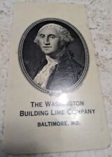 *RARE* VICT. TRADE CARD THE WASHINGTON BUILDING LIME COMPANY BALTIMORE, MARYLAND picture