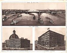 St. Louis Vintage Print of Historical Buildings 5 1/4