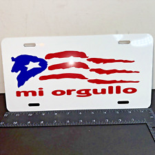 Puerto Rico State Background Metal Novelty License Plate MI ORGULLO picture