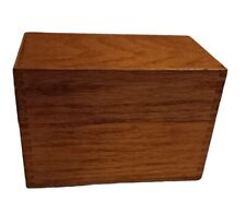 Vintage Dovetailed Oak Wooden Index Card Box picture