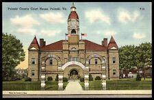 Postcard Linen Pulaski County Courthouse Virginia picture
