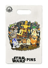 2023 Disney Parks Star Wars Family Cluster Pin Endor Ewoks C-3PO R2-D2 Wicket picture
