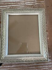 Large Decorated Silver Color  Foux Wood Very Nice Picture Frame 8x12 picture