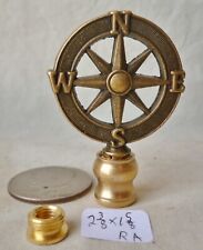 Lamp Finial Compass Points solid brass 2 3/8