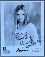 Beverley Mitchell Signed IP 8x10 B&W 7th Heaven Promo Press Photo - Authentic picture