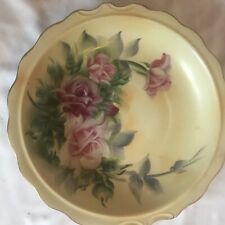 Vintage Lefton Heritage Rose bowl on yellow background picture