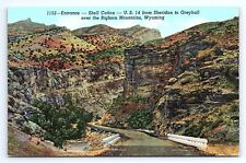 Postcard Entrance Shell Canyon Sheridan to Greybull Bighorn Mountains Wyoming WY picture