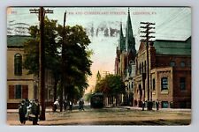 Lebanon PA-Pennsylvania, 8th and Cumberland Streets, Vintage c1908 Postcard picture