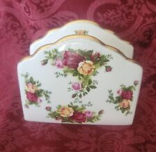 RARE ROYAL ALBERT Old Country Roses Napkin Holder Bone China  picture