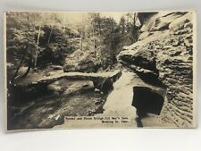 Postcard Tunnel and Stone Bridge Old Man's Cave Hocking Ohio Real Photo RPPC picture