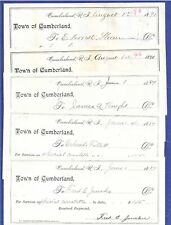 5 Cumberland Rhode Island Govt Checks 1889-1891 picture