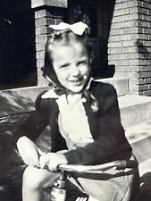 UB Photograph Girl Tricycle Slightly Blurry 1940's picture