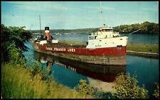 Postcard Cornwall Ontario Canada Steamship Lines Meaford Long Sault c1950s C17 picture