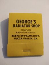 Vintage Matches From George's Radiator Shop Yucca Valley California picture