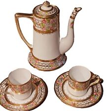 Vintage RC Rippon Japan Tea set hand painted pitcher cups saucer picture