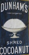1870s-80s Dunham's Concentrated Shred Cocoanut Victorian Paper Label L10 picture