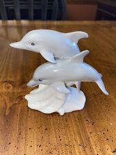 Vintage Dolphins Pair Porcelain Otagiri Japan picture