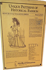 Vintage Old World Enterprises 1870's Bustle Walking Dress #871 Pattern 8-14 size picture