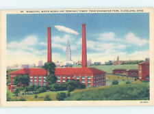 Pre-Chrome WATER WORKS SCENE Cleveland Ohio OH 6/28 AG2216 picture