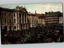 c1907 Champlain Market Quebec Canada Huge Crowd Postcard picture