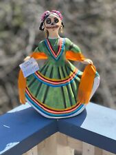Navarro Lupita Ceramic Figurine Doll With Tags - Hand Made “Dia De Los Muertos” picture