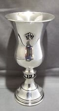 Sterling Silver Esco 135.2 Gram Kiddush Cup Chalice Goblet With Menorah Judaica picture