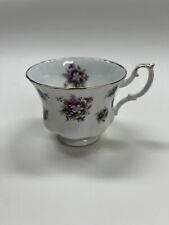 Vintage Royal Albert England Bone China Sweet Violets Teacup Violet Flower White picture