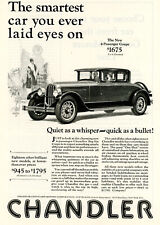 1926 Original CHANDLER 4-Passenger COUPE Ad. George SHEPHERD Art. Whisper Quiet picture