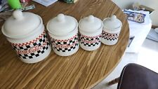 Vintage 1997 Coca Cola Ceramic Canister Set Of 4 by Gibson picture
