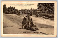 Shawano, WI - Menominee, Indian Beauty at Keshena Falls - Vintage Postcard picture