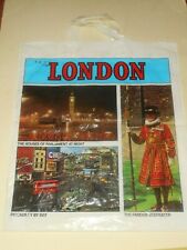 Vintage LONDON England Extra Large Souvenir Shopping Bag PICCADILLY, BEEFEATER picture
