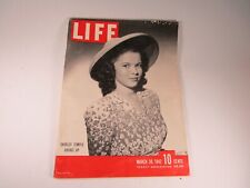 1942 March 30 LIFE  Magazine Shirley Temple Cover America at War picture