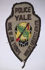 VINTAGE OBSOLETE Yale Oklahoma OK Home Of Jim Thorpe Police Patch picture