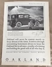 Oakland automobile print ad 1925 vintage illustrated retro art car John Woodruff picture
