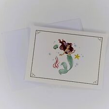 Ariel Blank Notecard Little Mermaid Disney Princess Hallmark Postcard 4x5 picture