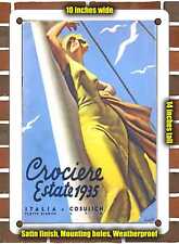 METAL SIGN - 1935 Summer Cruises Italy Cosulich - 10x14 Inches picture