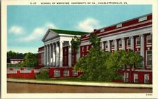1940'S LINEN. SCHOOL OF MEDICINE. UNIV. OF VA. CHARLOTTESVILLE, VA POSTCARD SC1 picture