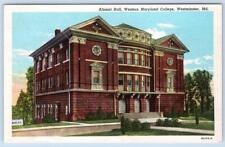 WESTMINSTER MARYLAND WESTERN MD COLLEGE ALUMNI HALL VINTAGE COFFMAN POSTCARD picture
