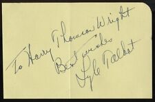Lyle Tabbot d1996 signed autograph 4x6 Cut Actor Adventures of Ozzie & Harriet picture