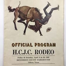 Vintage 1968 Henderson County Junior College Rodeo Official Program Athens Texas picture