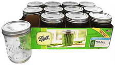 Ball, Glass Mason Jars with Lids & Bands, Wide Mouth, Clear, 16 oz, 12 Count picture