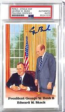 George H.W. Bush (41) Autographed Perez-Steele HOF Postcard PSA/DNA *1578 picture