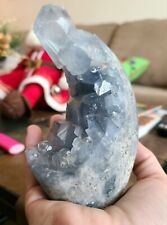 Gorgeous Celestite Cluster Crystal Stone Light Blue Calming Almost 2 Lb picture