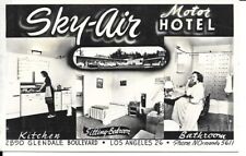 VINTAGE SKY-AIR MOTOR HOTEL LOS ANGELES, Postcard Excellent Condition. picture