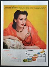 1942 COTY Air Spun Make Up Kay Hernan a Powers Girl model Vintage Print Ad picture