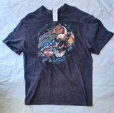 Harley Davidson T-Shirt Jims St. Petersburg FL Black Mens XL Eagle On Front  picture