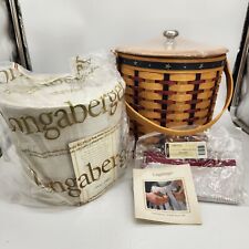 Longaberger 2004 Proudly American Ice Bucket Basket~Prot.~Lid Sold June '04 ONLY picture