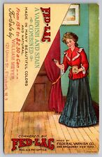 Advertising Fed-Lac Federal Varnish Co. New York Elizabeth New Jersey 1909 PC picture