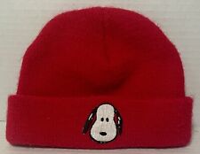 Vintage Snoopy Peanuts Snow Skiing Knit Beanie Childrens Hat USA Winter picture